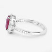1.73 Carat Genuine Ruby and White Diamond 14K White Gold Ring - Rings - Custom Crafting Alliance, LLC