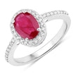 1.73 Carat Genuine Ruby and White Diamond 14K White Gold Ring - Rings - Custom Crafting Alliance, LLC