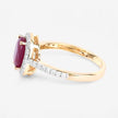 1.73 Carat Genuine Ruby and White Diamond 14K Yellow Gold Ring - Rings - Custom Crafting Alliance, LLC