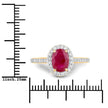 1.73 Carat Genuine Ruby and White Diamond 14K Yellow Gold Ring - Rings - Custom Crafting Alliance, LLC