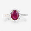 1.73 Carat Genuine Ruby and White Diamond 14K Yellow Gold Ring - Rings - Custom Crafting Alliance, LLC