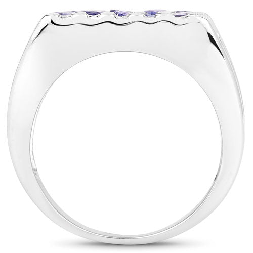1.75 Carat Genuine Tanzanite .925 Sterling Silver Ring - Rings - Custom Crafting Alliance, LLC
