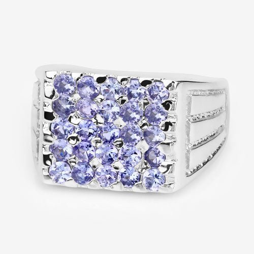 1.75 Carat Genuine Tanzanite .925 Sterling Silver Ring - Rings - Custom Crafting Alliance, LLC