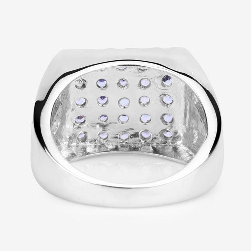 1.75 Carat Genuine Tanzanite .925 Sterling Silver Ring - Rings - Custom Crafting Alliance, LLC