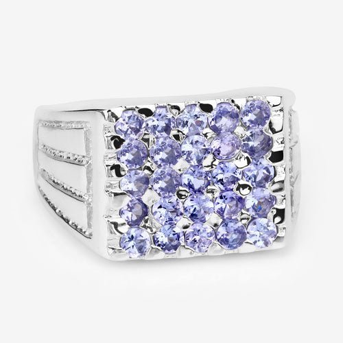 1.75 Carat Genuine Tanzanite .925 Sterling Silver Ring - Rings - Custom Crafting Alliance, LLC