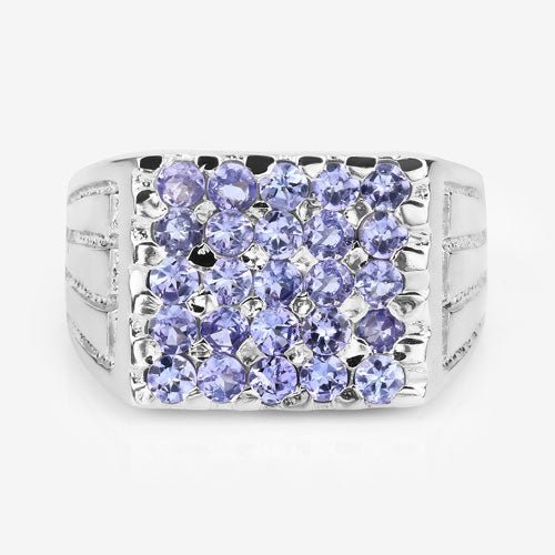 1.75 Carat Genuine Tanzanite .925 Sterling Silver Ring - Rings - Custom Crafting Alliance, LLC
