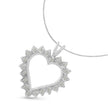 .925 Sterling Silver 1/4 Cttw Miracle Set Diamond Open Heart 18