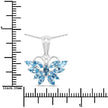 1.76 Carat Genuine Swiss Blue Topaz .925 Sterling Silver Pendant - Pendants - Custom Crafting Alliance, LLC