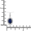 1.79 Carat Genuine Blue Sapphire and White Diamond 14K White Gold Pendant - Pendants - Custom Crafting Alliance, LLC
