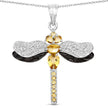 1.79 Carat Genuine Citrine and White Topaz .925 Sterling Silver Pendant - Pendants - Custom Crafting Alliance, LLC