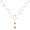 1.34 Carat Genuine Citrine and Pearl .925 Sterling Silver Pendant
