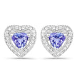 1.18 Carat Genuine Tanzanite & White Topaz .925 Sterling Silver Earrings