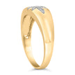 18K Yellow Gold 1/10 Cttw Diamond Star Burst Inlay Ring
