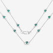 1.80 Carat Genuine Emerald .925 Sterling Silver Necklace - Necklaces - Custom Crafting Alliance, LLC