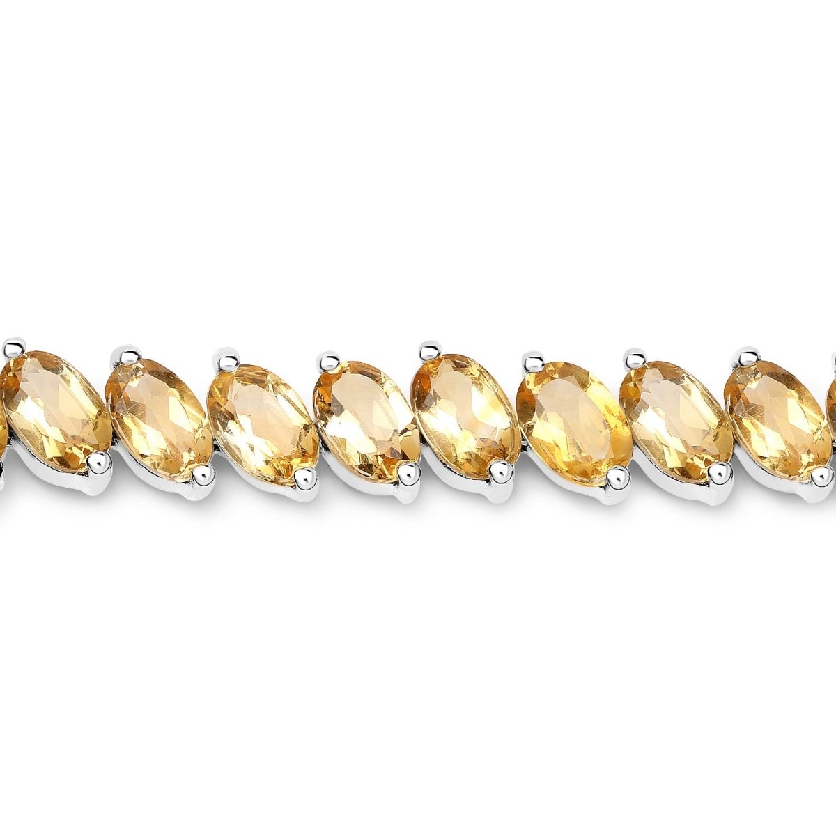 18.06 Carat Genuine Citrine .925 Sterling Silver Bracelet - Bracelets - Custom Crafting Alliance, LLC