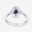 1.82 Carat Genuine Blue Sapphire and White Diamond 14K White Gold Ring - Rings - Custom Crafting Alliance, LLC
