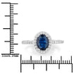 1.82 Carat Genuine Blue Sapphire and White Diamond 14K White Gold Ring - Rings - Custom Crafting Alliance, LLC