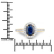 1.82 Carat Genuine Blue Sapphire and White Diamond 14K Yellow Gold Ring - Rings - Custom Crafting Alliance, LLC