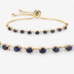 1.83 Carat Genuine Blue Sapphire and White Diamond .925 Sterling Silver Bracelet - Bracelets - Custom Crafting Alliance, LLC