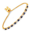 1.83 Carat Genuine Blue Sapphire and White Diamond .925 Sterling Silver Bracelet - Bracelets - Custom Crafting Alliance, LLC