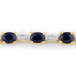 1.83 Carat Genuine Blue Sapphire and White Diamond .925 Sterling Silver Bracelet - Bracelets - Custom Crafting Alliance, LLC
