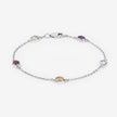 1.83 Carat Genuine Multi Stones .925 Sterling Silver Bracelet - Bracelets - Custom Crafting Alliance, LLC