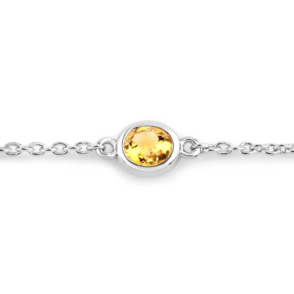 1.83 Carat Genuine Multi Stones .925 Sterling Silver Bracelet - Bracelets - Custom Crafting Alliance, LLC