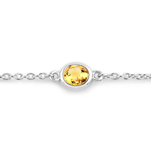 1.83 Carat Genuine Multi Stones .925 Sterling Silver Bracelet - Bracelets - Custom Crafting Alliance, LLC
