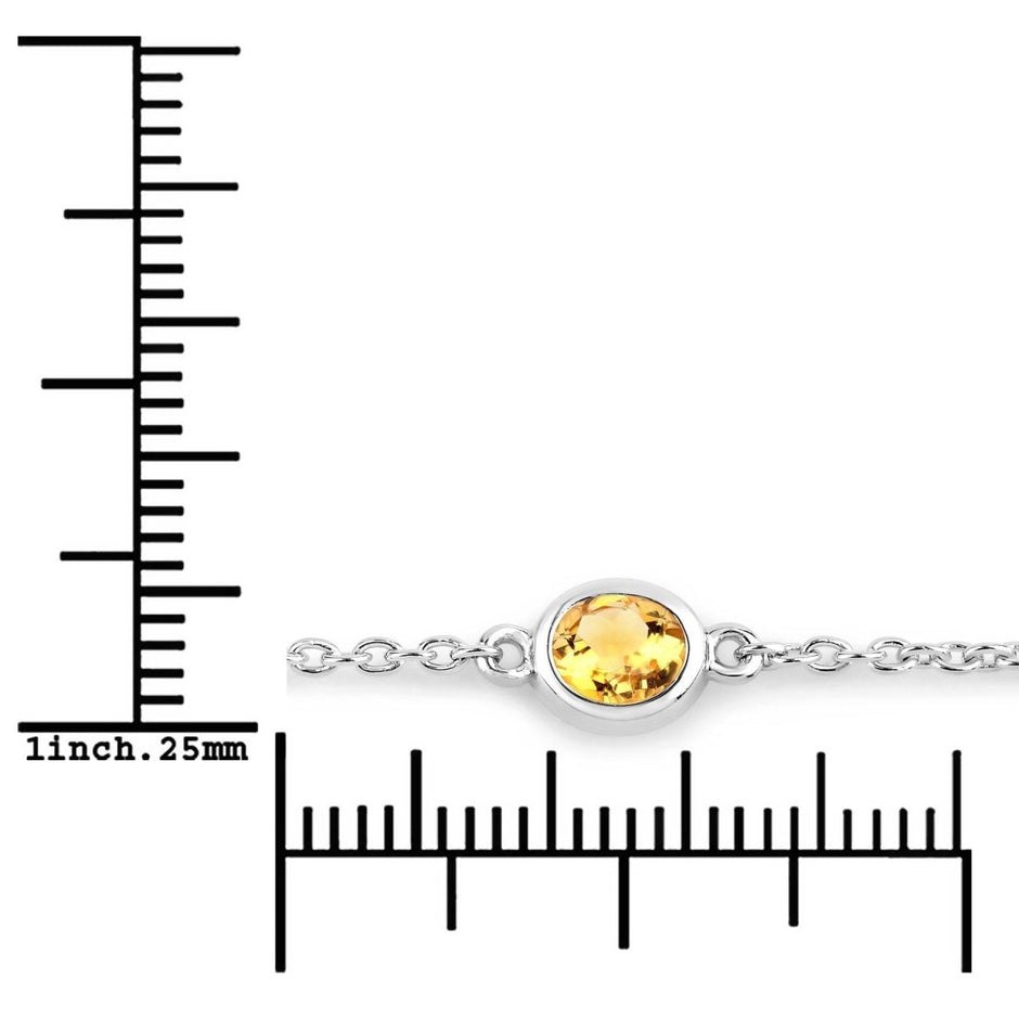 1.83 Carat Genuine Multi Stones .925 Sterling Silver Bracelet - Bracelets - Custom Crafting Alliance, LLC