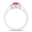 1.83 Carat Genuine Ruby and White Diamond 14K White Gold Ring - Rings - Custom Crafting Alliance, LLC
