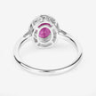1.83 Carat Genuine Ruby and White Diamond 14K White Gold Ring - Rings - Custom Crafting Alliance, LLC