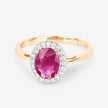 1.83 Carat Genuine Ruby and White Diamond 14K Yellow Gold Ring - Rings - Custom Crafting Alliance, LLC