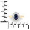 1.84 Carat Genuine Blue Sapphire and White Diamond 14K Yellow Gold Ring - Rings - Custom Crafting Alliance, LLC