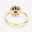 1.84 Carat Genuine Blue Sapphire and White Diamond 14K Yellow Gold Ring - Rings - Custom Crafting Alliance, LLC