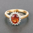 1.87 Carat Genuine Spessartite Garnet and White Diamond 14K Yellow Gold Ring - Rings - Custom Crafting Alliance, LLC