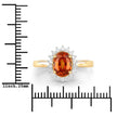 1.87 Carat Genuine Spessartite Garnet and White Diamond 14K Yellow Gold Ring - Rings - Custom Crafting Alliance, LLC