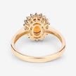 1.87 Carat Genuine Spessartite Garnet and White Diamond 14K Yellow Gold Ring - Rings - Custom Crafting Alliance, LLC