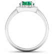 1.87 Carat Genuine Zambian Emerald and White Diamond 14K White Gold Ring - Rings - Custom Crafting Alliance, LLC