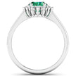 1.87 Carat Genuine Zambian Emerald and White Diamond 14K White Gold Ring - Rings - Custom Crafting Alliance, LLC