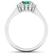 1.87 Carat Genuine Zambian Emerald and White Diamond 14K White Gold Ring - Rings - Custom Crafting Alliance, LLC