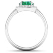 1.87 Carat Genuine Zambian Emerald and White Diamond 14K White Gold Ring - Rings - Custom Crafting Alliance, LLC