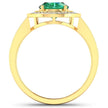1.87 Carat Genuine Zambian Emerald and White Diamond 14K Yellow Gold Ring - Rings - Custom Crafting Alliance, LLC