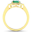 1.87 Carat Genuine Zambian Emerald and White Diamond 14K Yellow Gold Ring - Rings - Custom Crafting Alliance, LLC