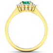 1.87 Carat Genuine Zambian Emerald and White Diamond 14K Yellow Gold Ring - Rings - Custom Crafting Alliance, LLC