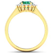 1.87 Carat Genuine Zambian Emerald and White Diamond 14K Yellow Gold Ring - Rings - Custom Crafting Alliance, LLC