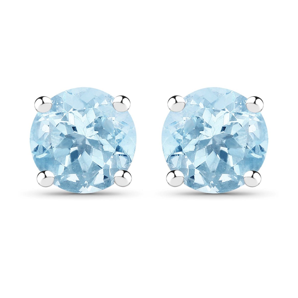 2.10 Carat Genuine Blue Topaz .925 Sterling Silver Earrings