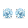 2.10 Carat Genuine Blue Topaz .925 Sterling Silver Earrings