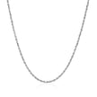 10k White Gold Solid Diamond Cut Rope Chain 1.4mm