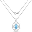6.17 Carat Genuine Swiss Blue Topaz .925 Sterling Silver Pendant