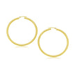 14k Yellow Gold Polished Hoop Earrings (3x30mm)